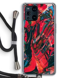 CaseCompany Endless Descent: Oppo Find X3 Pro Transparant Hoesje met koord