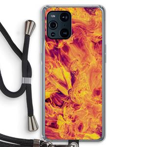 CaseCompany Eternal Fire: Oppo Find X3 Pro Transparant Hoesje met koord