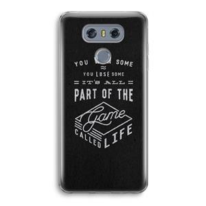 CaseCompany Life: LG G6 Transparant Hoesje