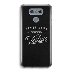 CaseCompany Never lose your value: LG G6 Transparant Hoesje