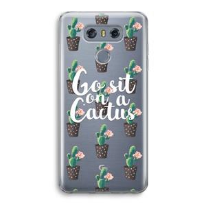 CaseCompany Cactus quote: LG G6 Transparant Hoesje