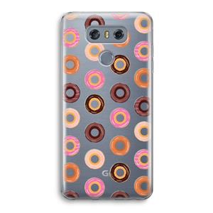 CaseCompany Donuts: LG G6 Transparant Hoesje