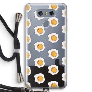CaseCompany Bacon to my eggs #1: LG G6 Transparant Hoesje met koord