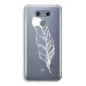 CaseCompany Pluim: LG G6 Transparant Hoesje