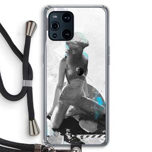 CaseCompany I will not feel a thing: Oppo Find X3 Pro Transparant Hoesje met koord