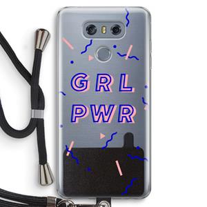 CaseCompany GRL PWR: LG G6 Transparant Hoesje met koord