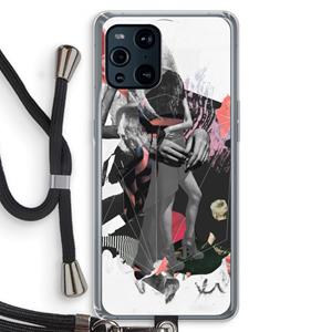 CaseCompany Dissimulation du réel: Oppo Find X3 Pro Transparant Hoesje met koord