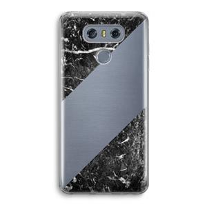 CaseCompany Zwart marmer: LG G6 Transparant Hoesje