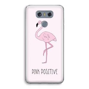 CaseCompany Pink positive: LG G6 Transparant Hoesje