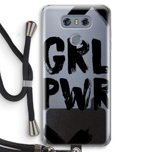 CaseCompany Girl Power #2: LG G6 Transparant Hoesje met koord