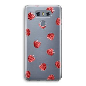 CaseCompany Framboosjes: LG G6 Transparant Hoesje