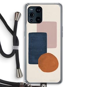 CaseCompany Geo #3: Oppo Find X3 Pro Transparant Hoesje met koord