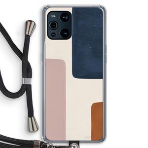 CaseCompany Geo #5: Oppo Find X3 Pro Transparant Hoesje met koord