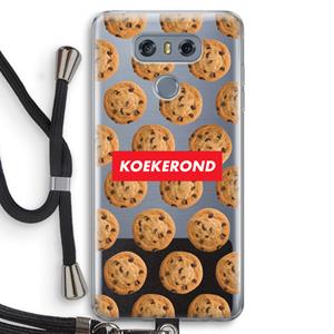 CaseCompany Koekerond: LG G6 Transparant Hoesje met koord