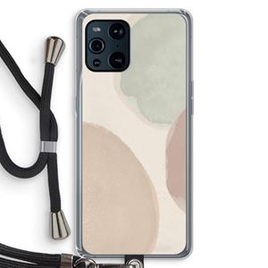 CaseCompany Geo #8: Oppo Find X3 Pro Transparant Hoesje met koord