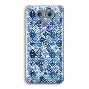 CaseCompany Blauw motief: LG G6 Transparant Hoesje