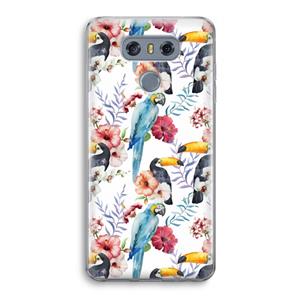 CaseCompany Bloemen tukan: LG G6 Transparant Hoesje