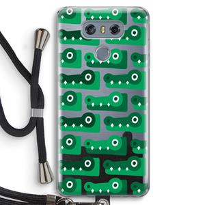 CaseCompany Crocs: LG G6 Transparant Hoesje met koord