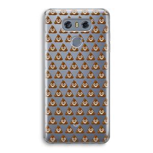 CaseCompany Poop emoji: LG G6 Transparant Hoesje