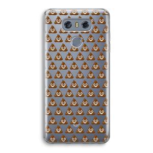 CaseCompany Poop emoji: LG G6 Transparant Hoesje