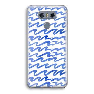 CaseCompany Blauwe golven: LG G6 Transparant Hoesje