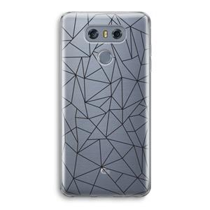 CaseCompany Geometrische lijnen zwart: LG G6 Transparant Hoesje