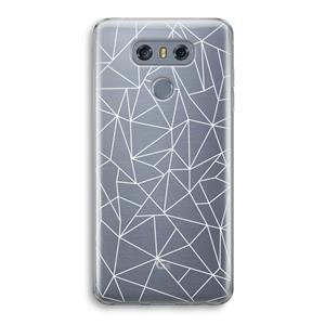 CaseCompany Geometrische lijnen wit: LG G6 Transparant Hoesje