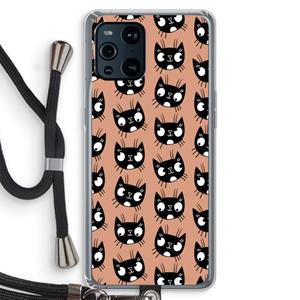 CaseCompany Kat: Oppo Find X3 Pro Transparant Hoesje met koord