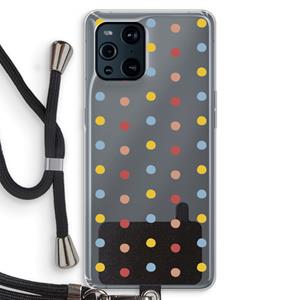 CaseCompany Bollen: Oppo Find X3 Pro Transparant Hoesje met koord
