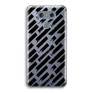 CaseCompany Zwarte vegen: LG G6 Transparant Hoesje
