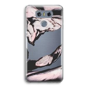 CaseCompany Roze stroom: LG G6 Transparant Hoesje