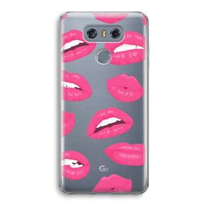 CaseCompany Bite my lip: LG G6 Transparant Hoesje