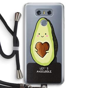 CaseCompany Avocuddle: LG G6 Transparant Hoesje met koord