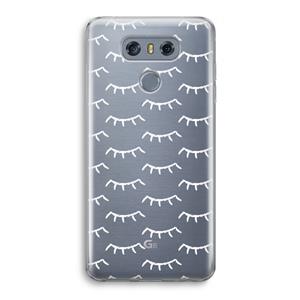 CaseCompany Wimpers: LG G6 Transparant Hoesje