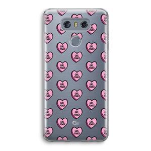 CaseCompany GIRL POWER: LG G6 Transparant Hoesje