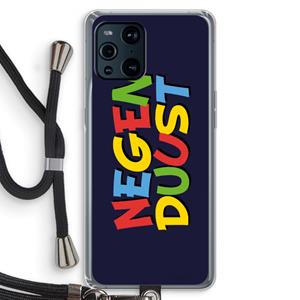 CaseCompany 90's One: Oppo Find X3 Pro Transparant Hoesje met koord