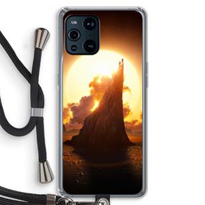 CaseCompany Children of the Sun: Oppo Find X3 Pro Transparant Hoesje met koord