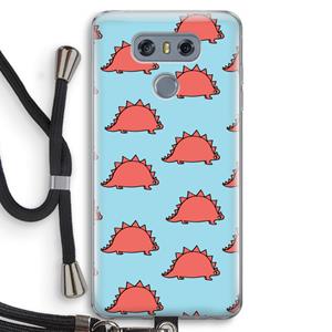 CaseCompany Dinosawrr: LG G6 Transparant Hoesje met koord