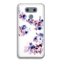 CaseCompany Waterverf bloemen: LG G6 Transparant Hoesje