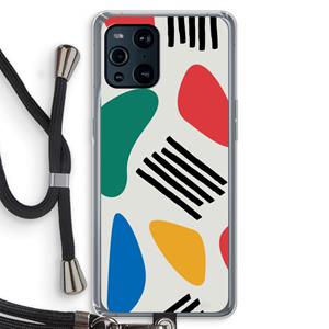 CaseCompany Illustratieve pop 1: Oppo Find X3 Pro Transparant Hoesje met koord