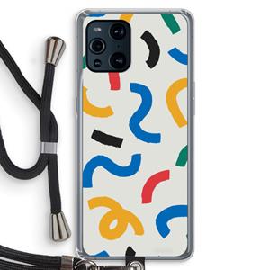 CaseCompany Illustratieve pop 2: Oppo Find X3 Pro Transparant Hoesje met koord