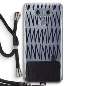 CaseCompany Marrakech Zigzag: LG G6 Transparant Hoesje met koord