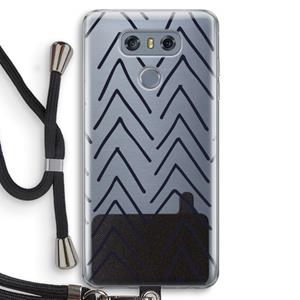CaseCompany Marrakech Arrows: LG G6 Transparant Hoesje met koord
