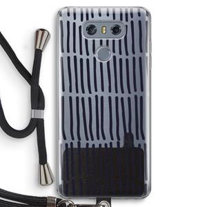 CaseCompany Moroccan stripes: LG G6 Transparant Hoesje met koord