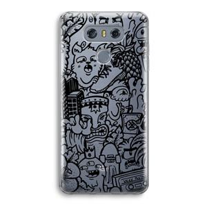 CaseCompany Vexx Black Mixtape: LG G6 Transparant Hoesje