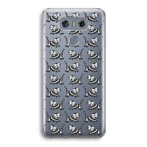 CaseCompany Zwarte poes: LG G6 Transparant Hoesje