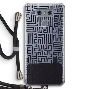 CaseCompany Moroccan Print: LG G6 Transparant Hoesje met koord
