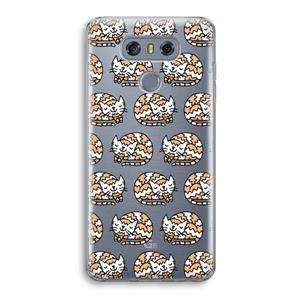 CaseCompany Slapende poes: LG G6 Transparant Hoesje