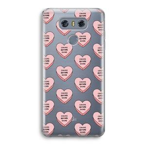 CaseCompany Chicks before dicks: LG G6 Transparant Hoesje