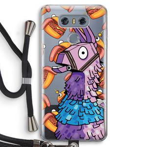 CaseCompany Loot Burger: LG G6 Transparant Hoesje met koord